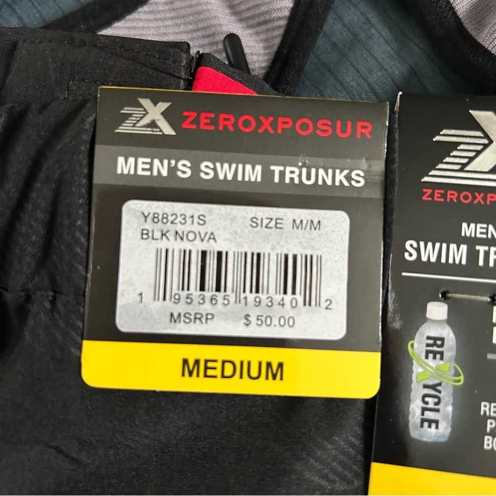 NWT ZeroXposur Men's Black Swim Board Shorts